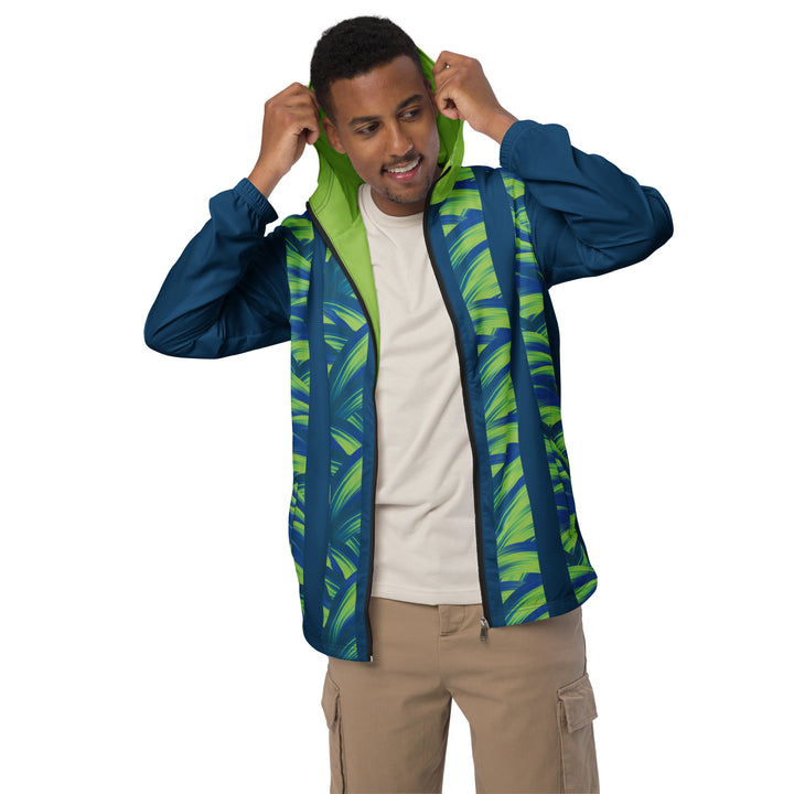 Men’s Windbreaker - Blue-Green Jungle