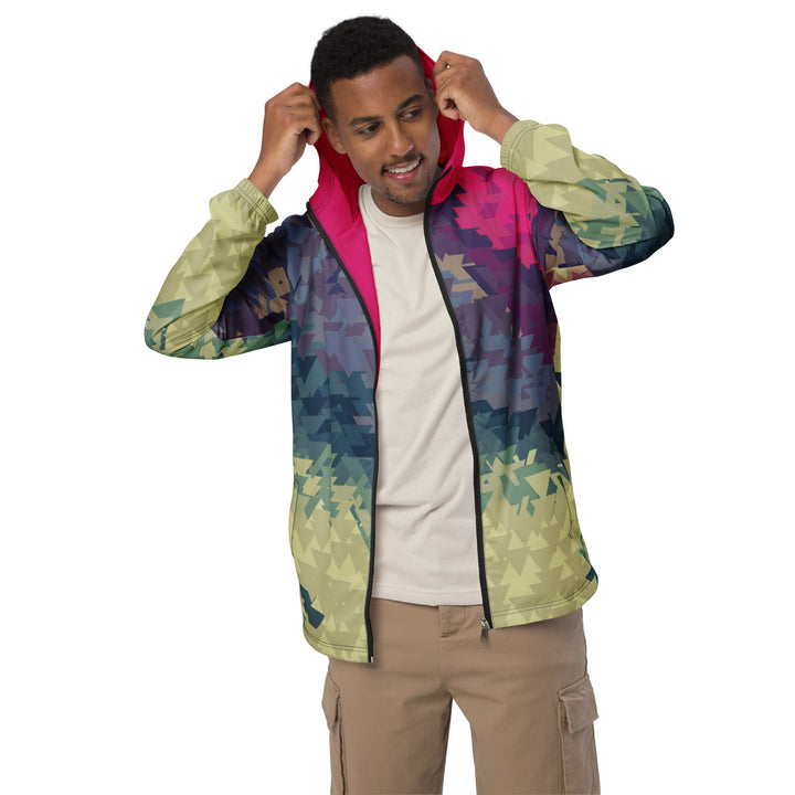 Men’s Windbreaker - Beige-Pink Sunset