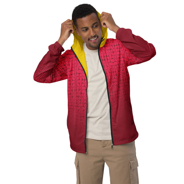 Men’s Windbreaker - Red-Yellow Arc