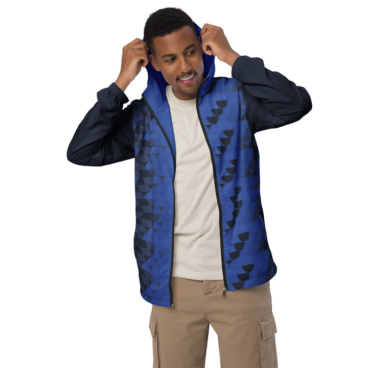 Men’s Windbreaker - Blue-Black Step