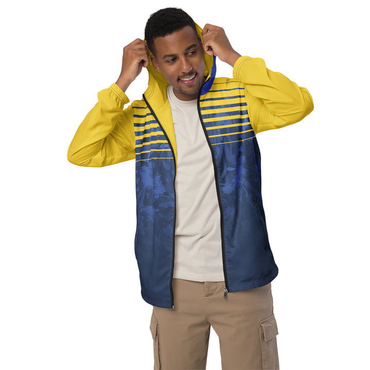 Men’s Windbreaker - Blue-Yellow Deep