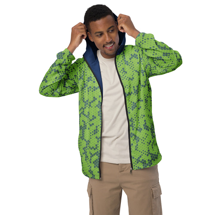 Men’s Windbreaker - Green-Blue Comb