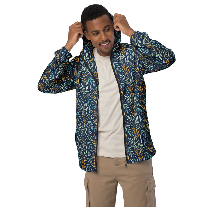 Men’s Windbreaker - Blue-Yellow Plant