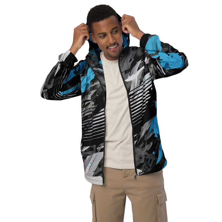 Men’s Windbreaker - Black-Blue Daze