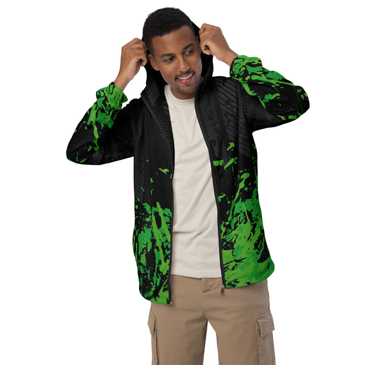 Men’s Windbreaker - Black-Green Flood