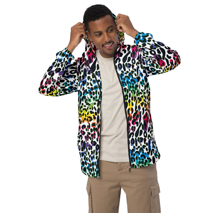 Men’s Windbreaker - Rainbow Leopard