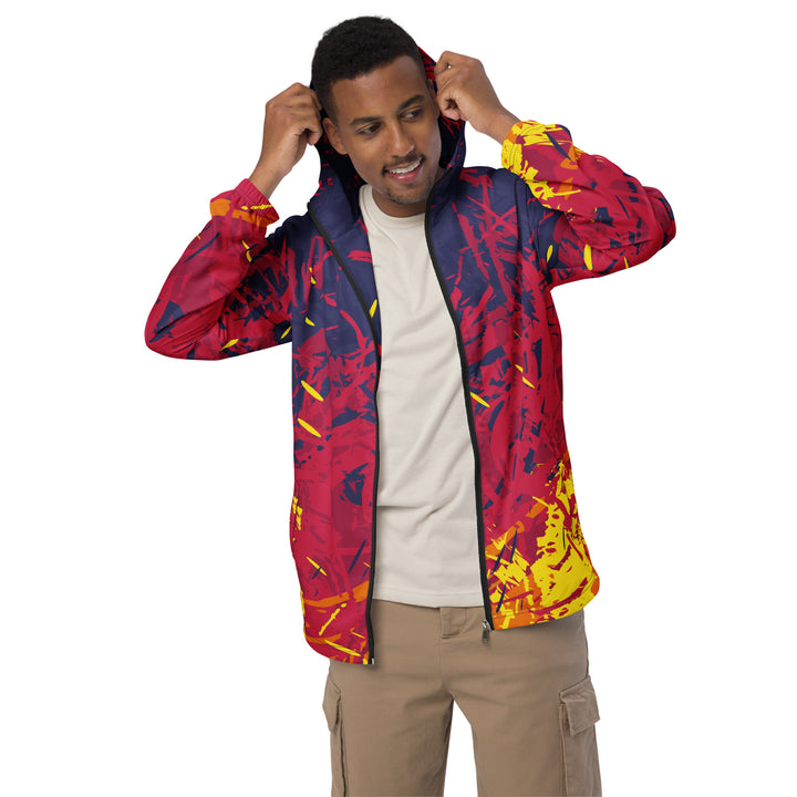 Men’s Windbreaker - Purple-Red Flame