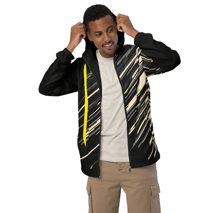 Men’s Windbreaker - Black-Beige Flash