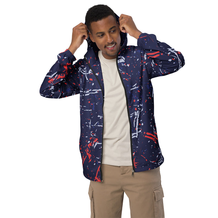 Men’s Windbreaker - Blue-Red Blizzard