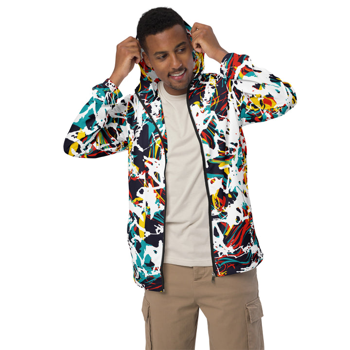 Men’s Windbreaker - White-Black Glue