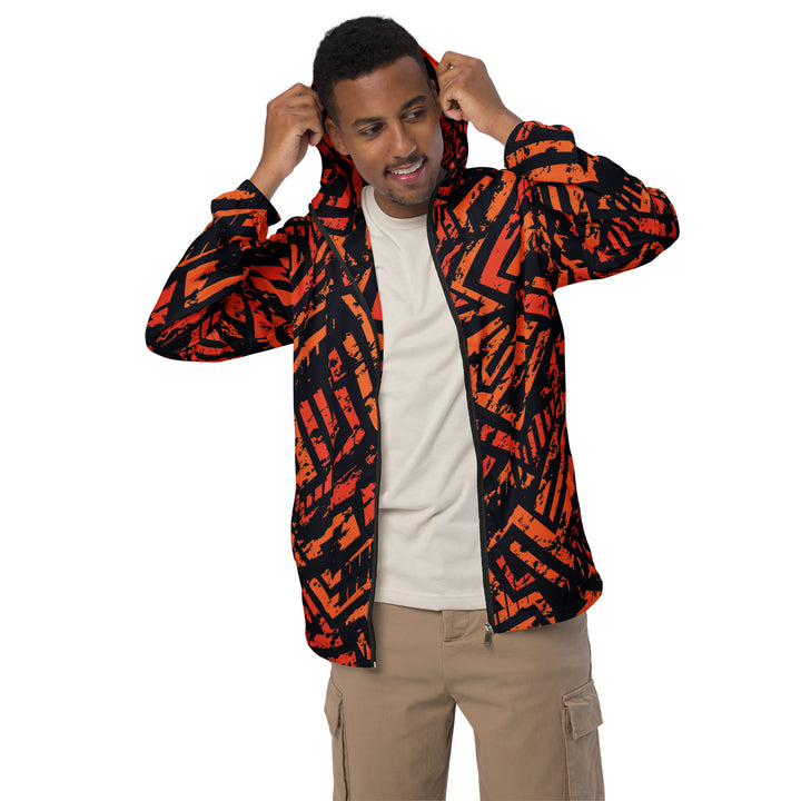 Men’s Windbreaker - Black-Orange Trend