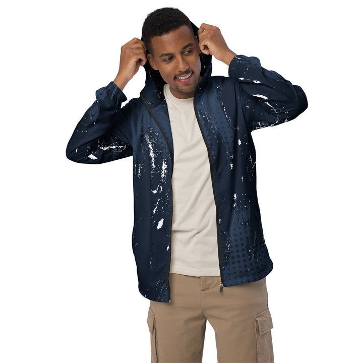 Men’s Windbreaker - Blue-White Flake