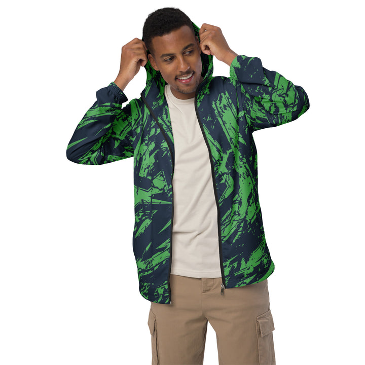 Men’s Windbreaker - Green Fragment