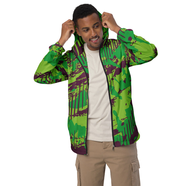 Men’s Windbreaker - Green-Brown Track