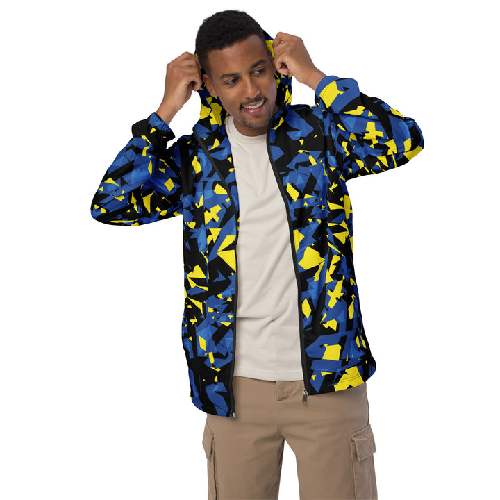 Men’s Windbreaker - Black-Blue Pierce