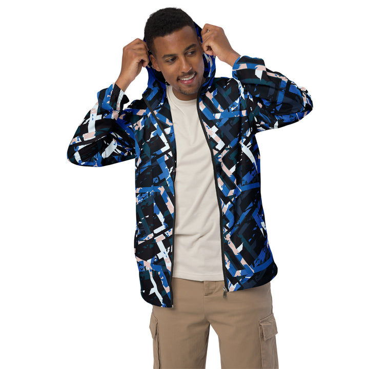 Men’s Windbreaker - Black-Blue Tube