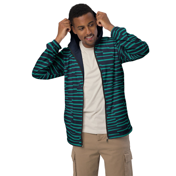 Men’s Windbreaker - Black-Turquoise Swamp