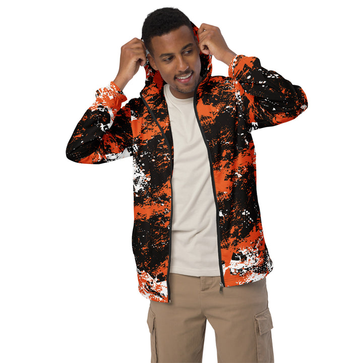 Men’s Windbreaker - Black-Orange Pitch