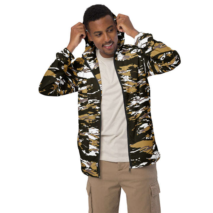 Men’s Windbreaker - Black-Beige Divide