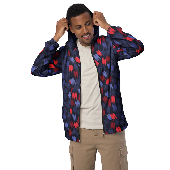 Men’s Windbreaker - Purple-Red Stamp