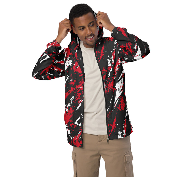 Men’s Windbreaker - Black-Red Combat