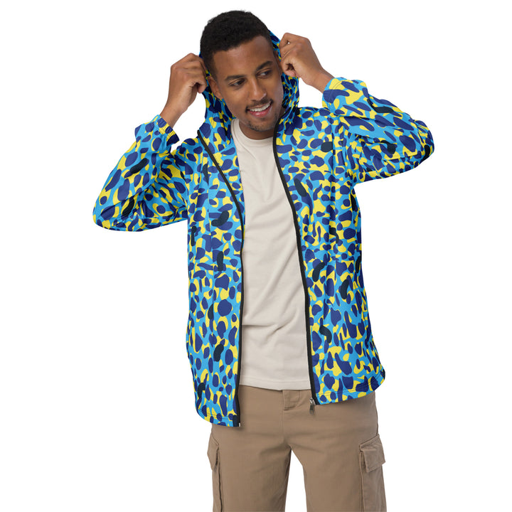 Men’s Windbreaker - Blue-Yellow Spot