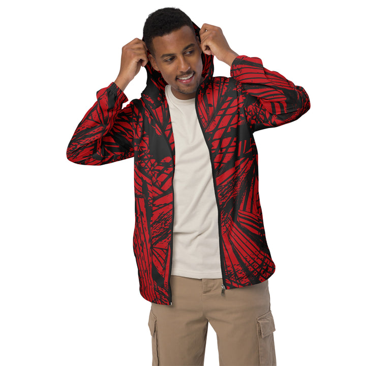 Men’s Windbreaker - Red-Black Lighting