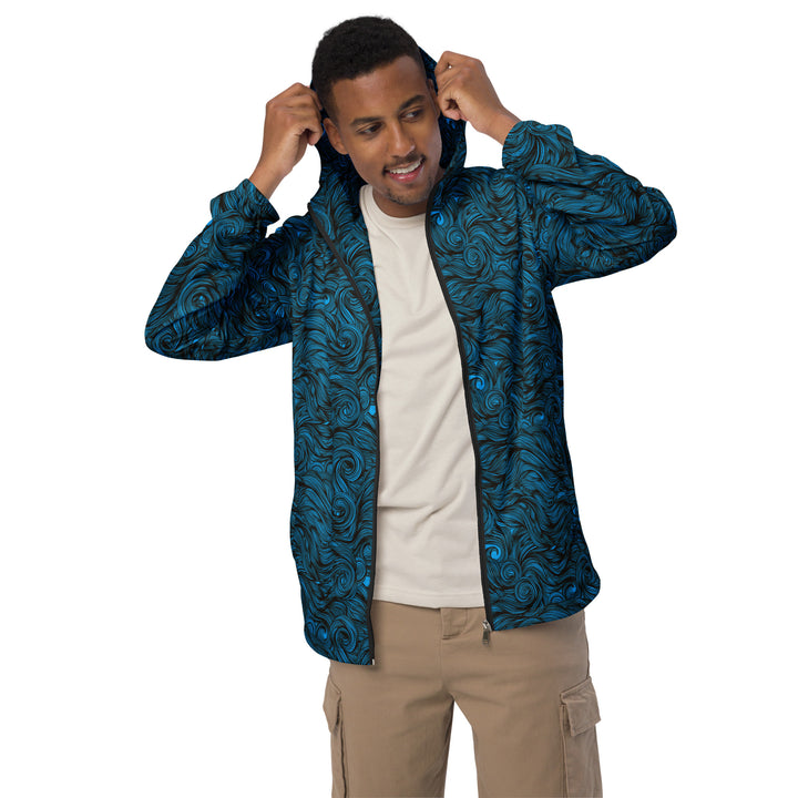 Men’s Windbreaker - Blue Curl