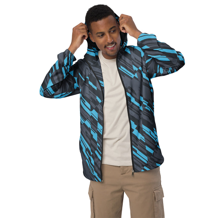 Men’s Windbreaker - Grey-Blue Skew