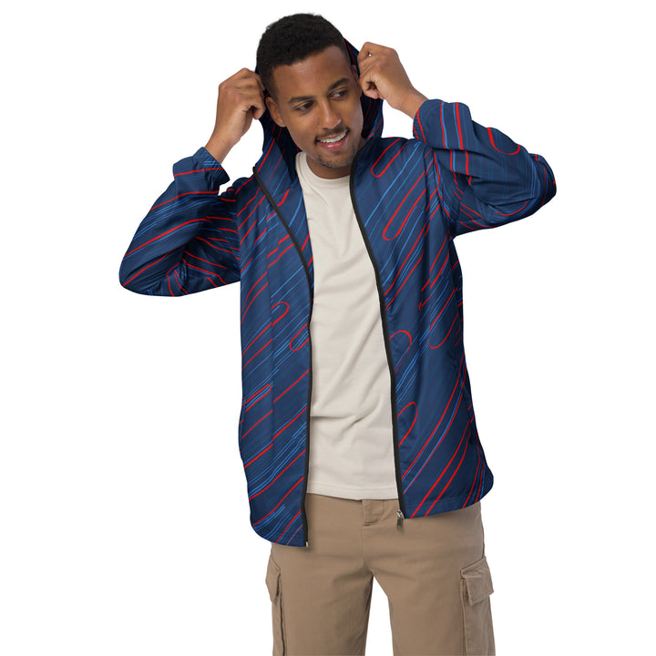 Men’s Windbreaker - Blue-Red Clip