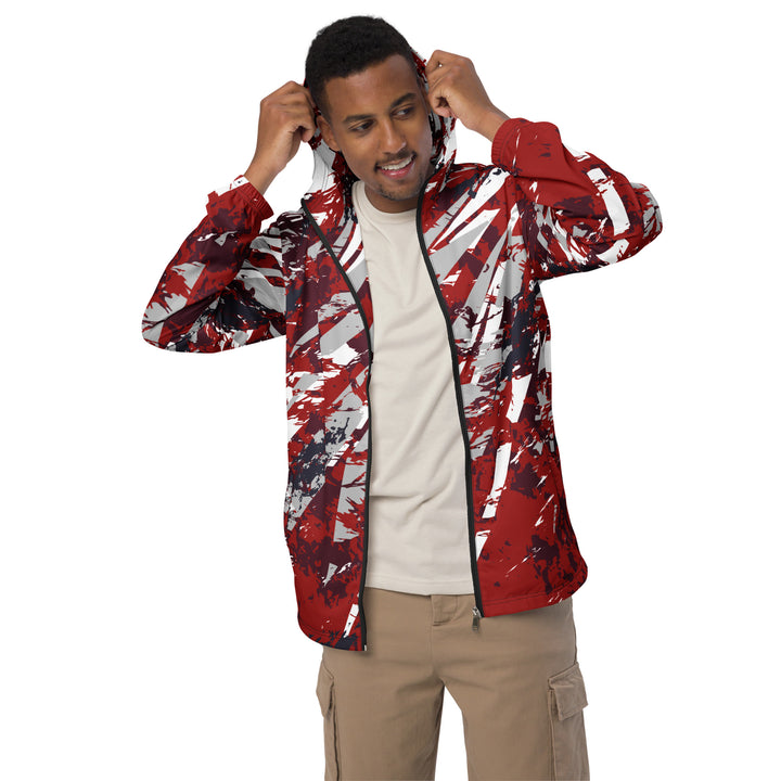 Men’s Windbreaker - Red-White Phoenix