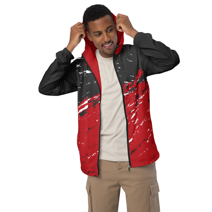 Men’s Windbreaker - Red-Black Fire