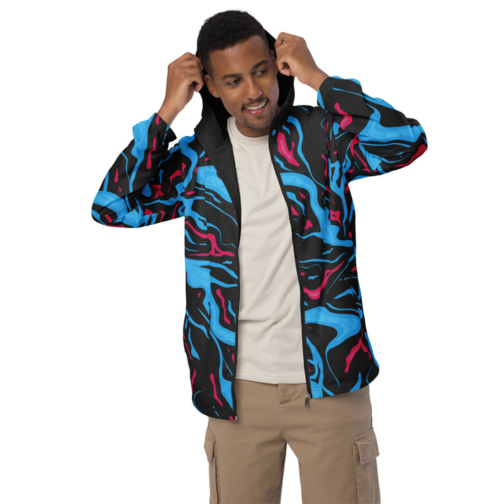 Men’s Windbreaker - Blue-Pink Confusion