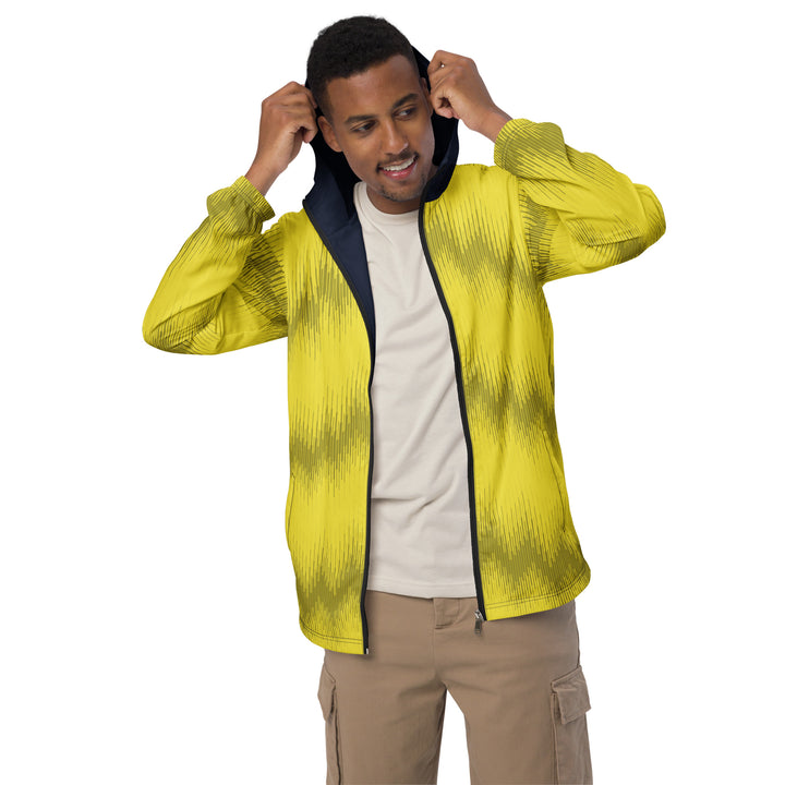 Men’s Windbreaker - Yellow-Black Saw