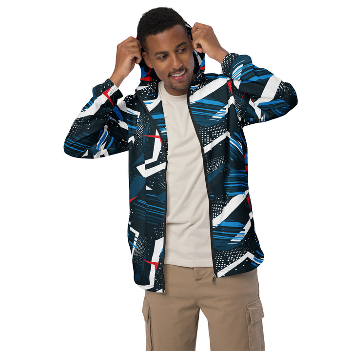 Men’s Windbreaker - Black-Blue Storm