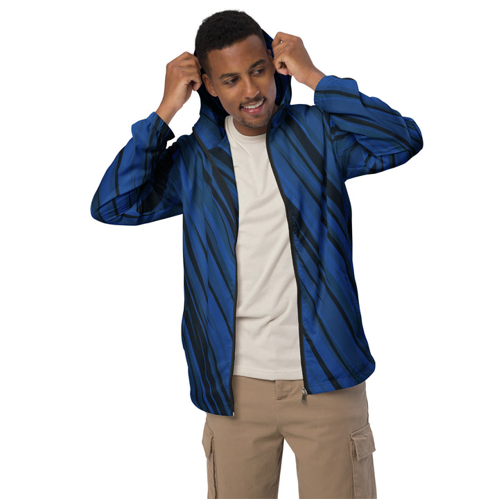 Men’s Windbreaker - Blue-Black Line