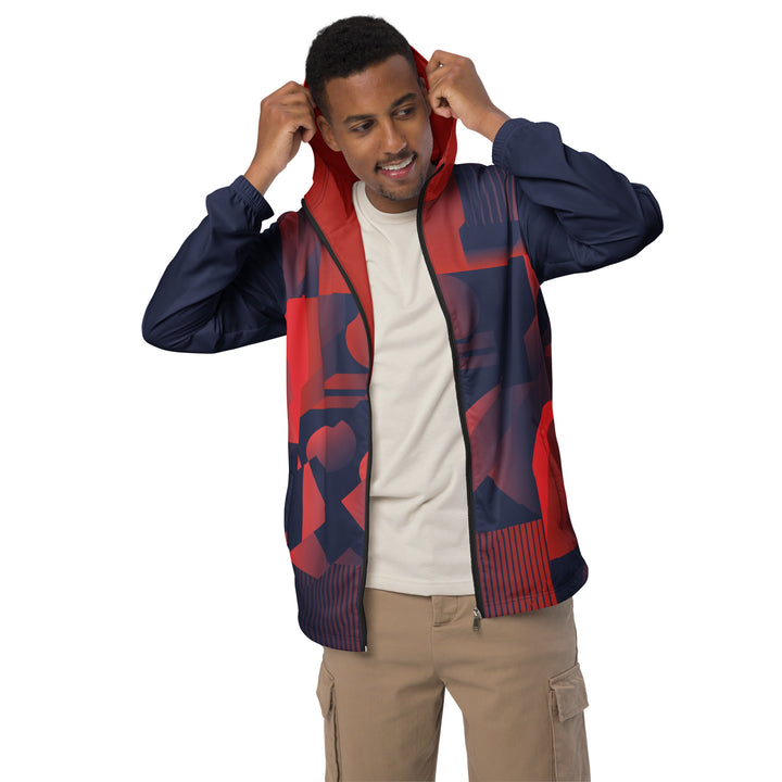 Men’s Windbreaker - Blue-Red Vision