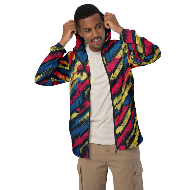 Men’s Windbreaker - Red-Yellow Strike