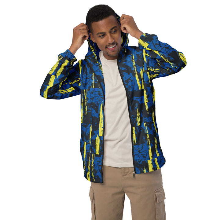 Men’s Windbreaker - Blue-Yellow Forest