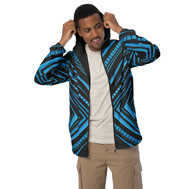 Men’s Windbreaker - Black-Blue Blade