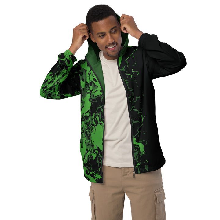 Men’s Windbreaker - Black-Green Might