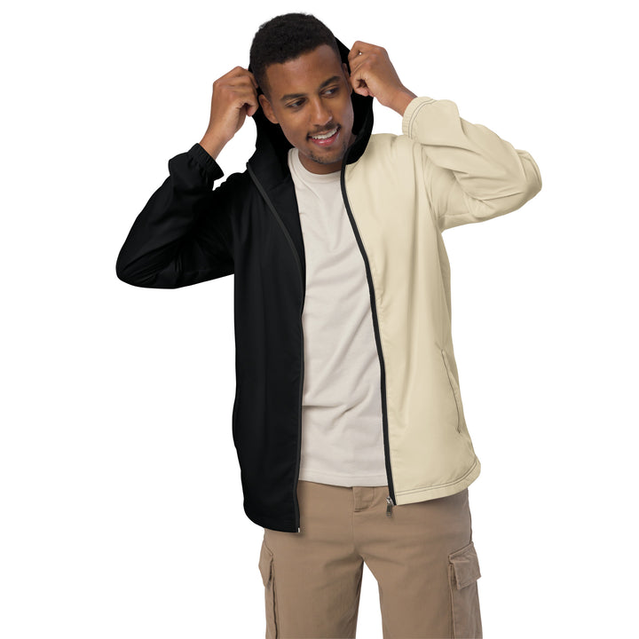 Men’s Windbreaker - Black-Beige Horsepower