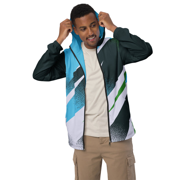 Men’s Windbreaker - Green-Blue Spirit