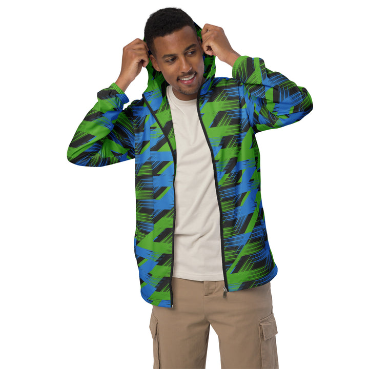 Men’s Windbreaker - Blue-Green Rough