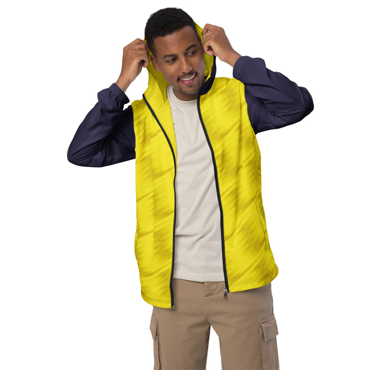 Men’s Windbreaker - Yellow-Purple Distortion