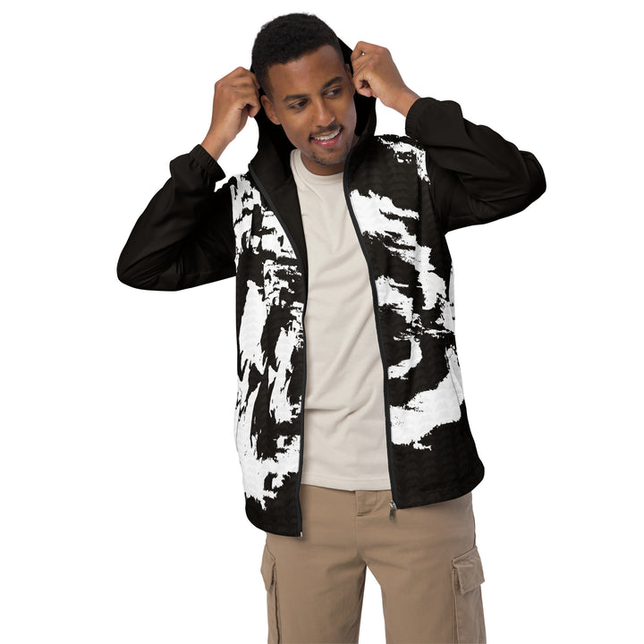 Men’s Windbreaker - Black-White Triangle