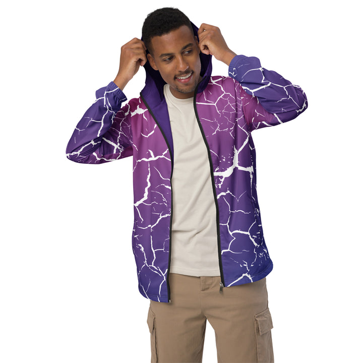 Men’s Windbreaker - Purple-White Desert