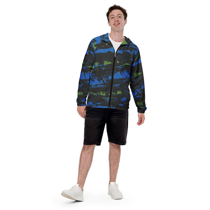 Men’s Windbreaker - Black-Blue Hidden