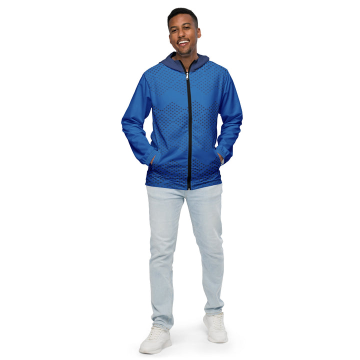 Men’s Windbreaker - Blue-Black Points