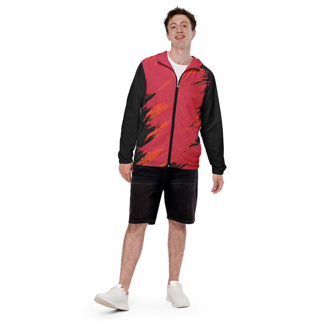 Men’s Windbreaker - Red-Black Overdraw